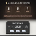 4 Quart Casserole Programmable Slow Cooker with Ceramic Baking Dish - Perfect Kitchen Small Appliance for Family Dinners, Oven Safe and Durable Bakeware for Lasagna, Roasts (White)