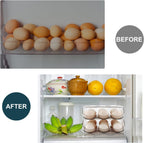 Egg Holder for Fridge, Automatically Rolling Egg Storage Container for Refrigerator,Large Capacity Egg Organizer for Fridge with Lid,Clear Plastic Dispenser, Tray & Bin -2 Layer
