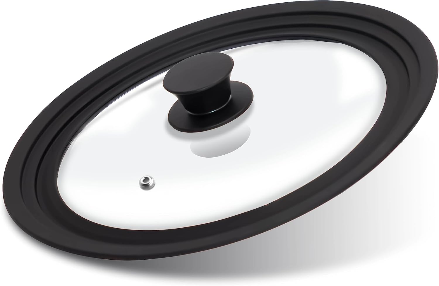 Tempered Glass Lid - Universal Lid with Heat Resistant Silicone Rim for Pots, Pans and Skillets - Pan Cover Replacement Lid Fits 8", 8.5" and 9.5" Diameter Cookware