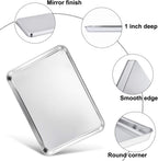 TeamFar Baking Sheet with Rack, 17.6 x 13 x 1 inch Stainless Steel Baking Pan Cookie Sheet Set with Cooling Rack for Baking/Roasting/Cooling, Non-Toxic & Heavy Duty, Dishwasher Safe - Set of 4