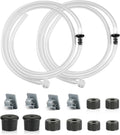 Yofidra Sink Soap Dispenser Extension Kit: Under Sink Dish Soap Dispenser with 47" Tube for Countertop Kitchen Sink Accessories, Sink Hose with Check Valve for Prevent Backflow 2PCS