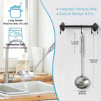 Soup Ladle - Stainless Steel Ladle Spoon，13.8" Large Durable Metal Ladel for Serving or Cooking, Stirring, Wok & Soup, Professional Heavy Duty kitchen Utensils [Heat Resistance, Integral Forming]