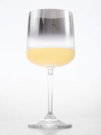 Barski Wine Glasses - Set of 4 - Water Glass -Smoked Metallic Ombre- Stemmed - 12 Oz. - for Red or White Wine or Water - Made in Europe