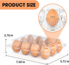 180 Pack Egg Cartons Cheap Bulk 12 Count Clear Plastic Egg Containers for Chicken Eggs, Reusable Egg Holder for Home Ranch Farm Commercial Market Display, Plastic Egg Packaging for Craft Projects