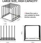 Cutting Board Organizer (2 Pc), Kitchen Cabinet Organizer, Baking Sheet Holder with 5 Divided Slots, for Countertop or Cabinet Storage, Space Saving