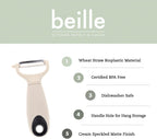Beille Cream Stainless Steel Wheat Straw Vegetable Peeler Kitchen Utensils