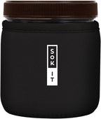Sok It IceCreamSok Insulated Neoprene Cover (Black, Straight Ice Cream Pints)