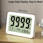 FCXJTU Digital Countdown Days Timer Clock- 9999 Days Count Down Days Timer with Stand Strong Magnetic Back for Retirement Wedding Vacation Christmas New Baby Classroom Lab Kitchen Cooking (9999Day)