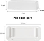 Butter Dish with Lid for Countertop, Butter Dish with Knife, Butter Keeper for Kitchen or Fridge, Bamboo Fiber Butter Tray, Butter Holder for 1 Stick Butter, BPA-free, Dishwasher Safe(White)