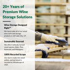 Wine Racks America InstaCellar Display Top Wine Rack Kit - Durable and Expandable Wine Storage System, Pine Unstained - Holds 16 Bottles