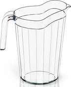 DecorRack 6 Pack - 75 oz Polycarbonate Plastic Pitcher Beverage Dispenser with Pour Spout Shatterproof Catering and Restaurant Serveware for Cold Drinks, Water, Lemonade, Beer, and Sangria (6 Pack)