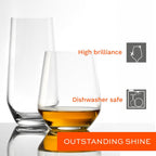 Stölzle Lausitz Crystal Highball Glasses Set of 6 (Revolution). Dishwasher Safe High Ball Glass (13.25 fl oz). Durable Tall Drinking Glasses Set of 6 - Genuine Stölzle Glassware