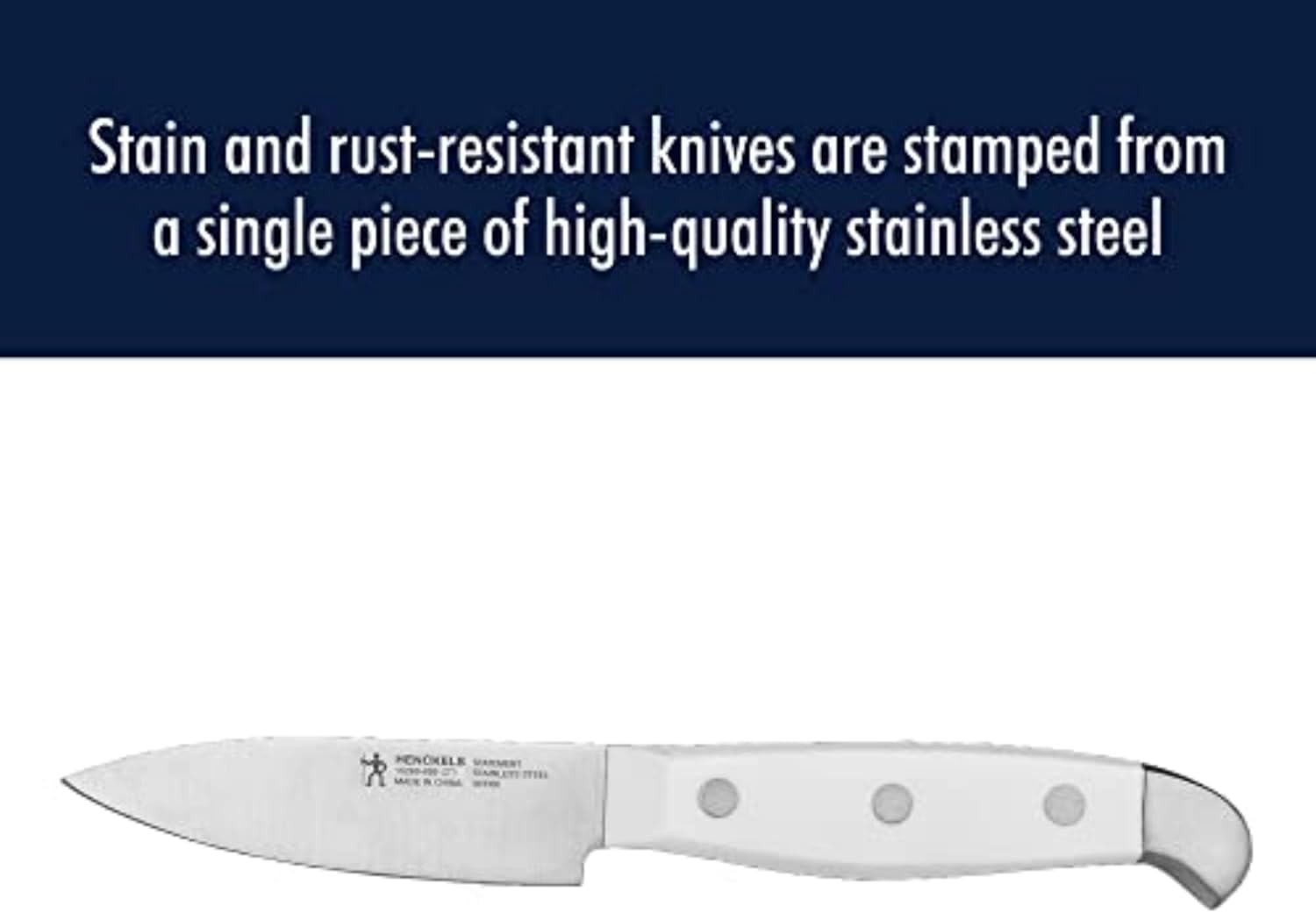 HENCKELS Statement Razor-Sharp 15-Piece White Handle Knife Set with Block, German Engineered Knife Informed by over 100 Years of Mastery