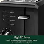 Cuisinart CPT-122BK 2-Slice Compact Plastic Toaster, Black