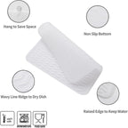Silicone Dish Drying Mat for Multiple Usage,Easy clean,Eco-friendly,Heat-resistant Silicone Mat for Kitchen Counter or Sink,Refrigerator or Drawer liner Translucent M 12 inches x 12 inches