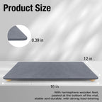 Stone Dish Drying Mat for Kitchen Counter, 16"×12" Quick Dry Super Absorbent Eco-Friendly Diatomaceous Earth Stone Mat with hemisphere wooden feet, Non-slip, Heat Resistant, Multi-purpose mats.