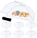 ZMCINER 8 Pack Food Tents Food Covers for Outside Mesh Screen Include 2 Extra Large (40"X 24") & 6 Standard (17"X 17") Collapsible and Reusable Mesh Food Covers for Outdoors, Fruit Cover