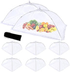 ZMCINER 8 Pack Food Tents Food Covers for Outside Mesh Screen Include 2 Extra Large (40"X 24") & 6 Standard (17"X 17") Collapsible and Reusable Mesh Food Covers for Outdoors, Fruit Cover