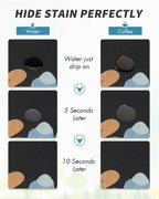 AMOAMI Coffee Mat Hide Stain Rubber Backed Absorbent Dish Drying Mat for Kitchen Counter - Bar Accessories Fit Under Coffee Maker, Espresso Machine, Dish Rack - Floral Black 12x19