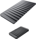 Kraus Self-Draining Silicone Dish Drying Mat and Silicone Soap Dish Holder for Bathroom or Kitchen Counter in Dark Grey, KDM-10-05DG
