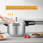 12 Quart Pressure Cooker,Aluminum Pressure Canner w/Canning Rack & Easy Lock Lid for Canning, Steaming