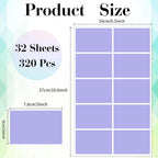 STARLIBOO Colored Labels Stickers, 3 x 2 Inch Rectangular Moving Labels for Boxes, 8 Colors Large Moving Stickers- 320 Pack