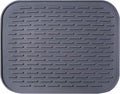 Dish Mat Silicone Dish Drying Mats Works For Drying Stemware Cocktail Glasses Silverware Pots Pans Knives and Dish Rack for Kitchen Counter Sink Bar Pads Easy to Clean (11.5" x 9.1")