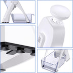 ONCE FOR ALL Safe Vegetable Slicer For Kitchen, Professional Mandoline Slicer For Food Potato Slices, Thickness Adjustable 0.1-8 mm Kitchen Artifact Fast Meal Prep (White)
