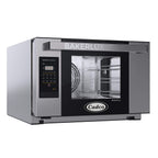 Cadco XAFT-03HS-GD 23-5/8" Bakerlux GO Half-Size Heavy-Duty Countertop Digital Convection Oven for Restaurant Hotel Food Truck Concession Kiosk, 3 Shelves, Stainless Steel, 120V, NSF