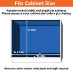 ROOMTEC Individual Pull Out Cabinet Organizer (27" W x 21½" D), 2 Tier Spice Rack Organizer for Cabinet, Slide Out Drawer Pantry Shelf Organization and Storage for Kitchen Bathroom