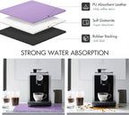 Dish Drying Mat Super Absorbent – 16" x 18" Coffee Mat for Countertops – Non-Slip Drying Mat for Kitchen Counter – Easy to Clean Water Absorbent Mat – Large Dish Drying Mats (Lavender)