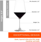 Stölzle Lausitz Red Wine Glasses Set of 6 (REVOLUTION). Dishwasher Safe, Lead-free Crystal Red Wine Glasses (16.5 fl oz). Shatter-Resistant Elegant Wine Glasses - Genuine Stölzle Wine Glass Set