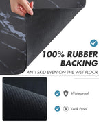 AMOAMI-Coffee Mat Hide Stain Rubber Backed Absorbent Dish Drying Mat for Kitchen Counter-Coffee Bar Accessories Fit Under Maker Machine Pot Espresso Machine Dish Rack