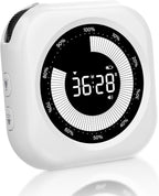 Visual Timer for Kids, 10 Hours Countdown/Up, with Rechargeable, 3 Brightness Display, 3 Volume Levels and Magnetic, Homeschool Study Tool, Large Digital Timers for Kitchen, Classroom