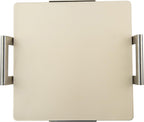 Nordic Ware 14-Inch Square Pizza and Baking Stone, Oven Safe and Grill Safe Cordierite with Stainless Holder