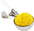 Restaurantware Met Lux 4.66 Ounce Portion Scoop 1 Trigger Release Cookie Scoop - With White Handle Stainless Steel Disher For Portion Control Scoop Cookie Dough Cupcake Batter Or Ice Cream