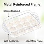FUNBAKY Silicone Muffin Pan with Metal Frame, Nonstick 12 Cups Regular Size Silicone Muffin Tin for Oven Baking Easy to Move with Handle BPA Free