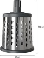 Zyliss E900059 Universal Drum Grater, Stainless Steel, Grating Apples, Cereals, Granola, for Use with Zyliss Rotary Cheese Grater, 5 Year Guarantee