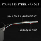 MSMK 3.5 Quart Non stick Sauce Pan with lid, Stay-Cool Handle, Burnt also Nonstick, PFOA Free Non-Toxic, Scratch-resistant, Induction Cooking Pot