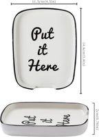 Spoon Rest for Stove Top, Ceramic Spoon Holder for Kitchen Counter, White and Cute Coffee Spoon Rest, Large Cooking Utensil Rest for Spoon, Spatula, Ladle (5.8 * 4.5 inch)