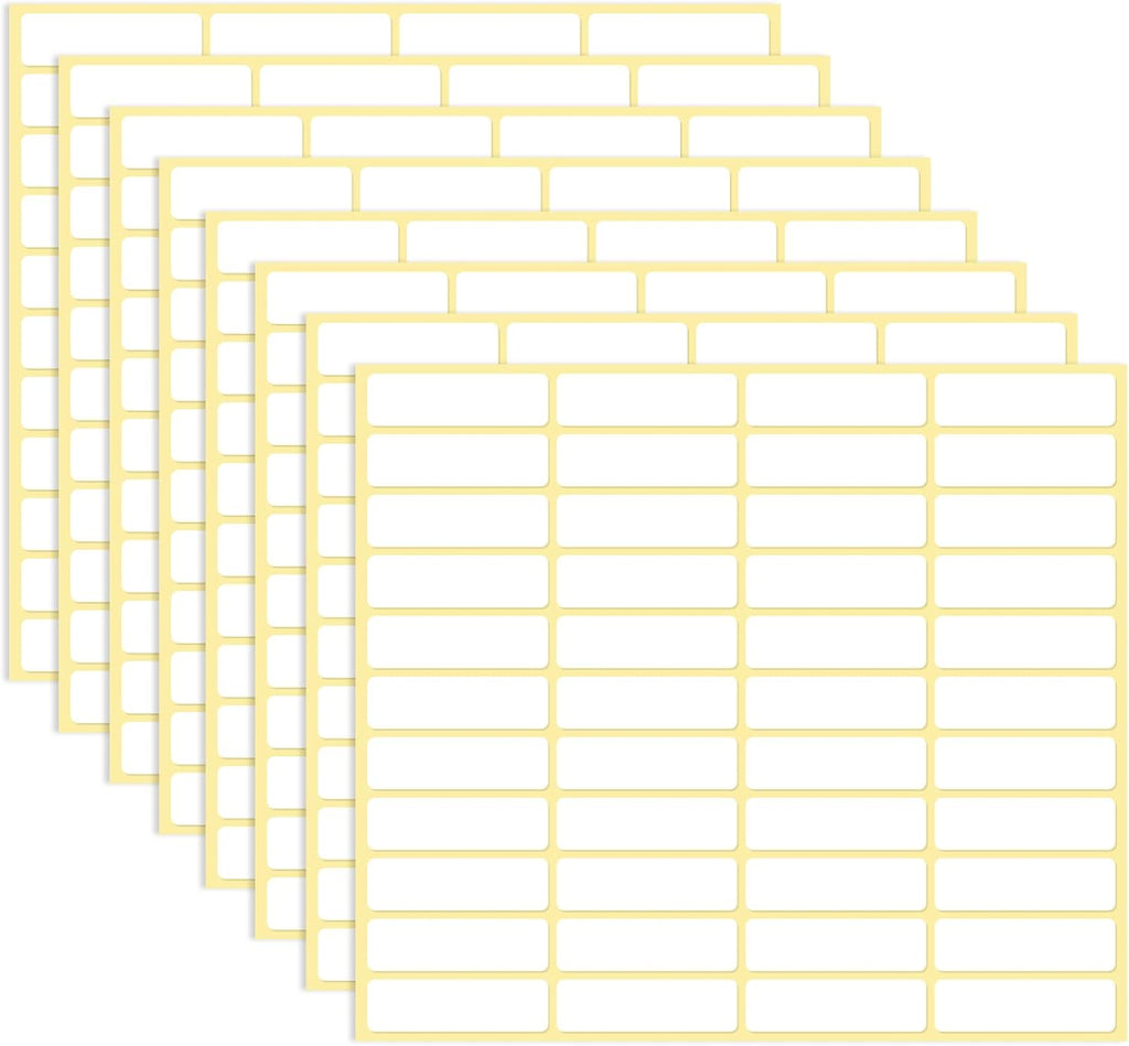 1980 Pcs Blank File Folder Labels 0.5x1.75 Inch Writable Name Tag Stickers White Name Filing Envelopes Label Stickers Small Address Labels for Office Document File Classification