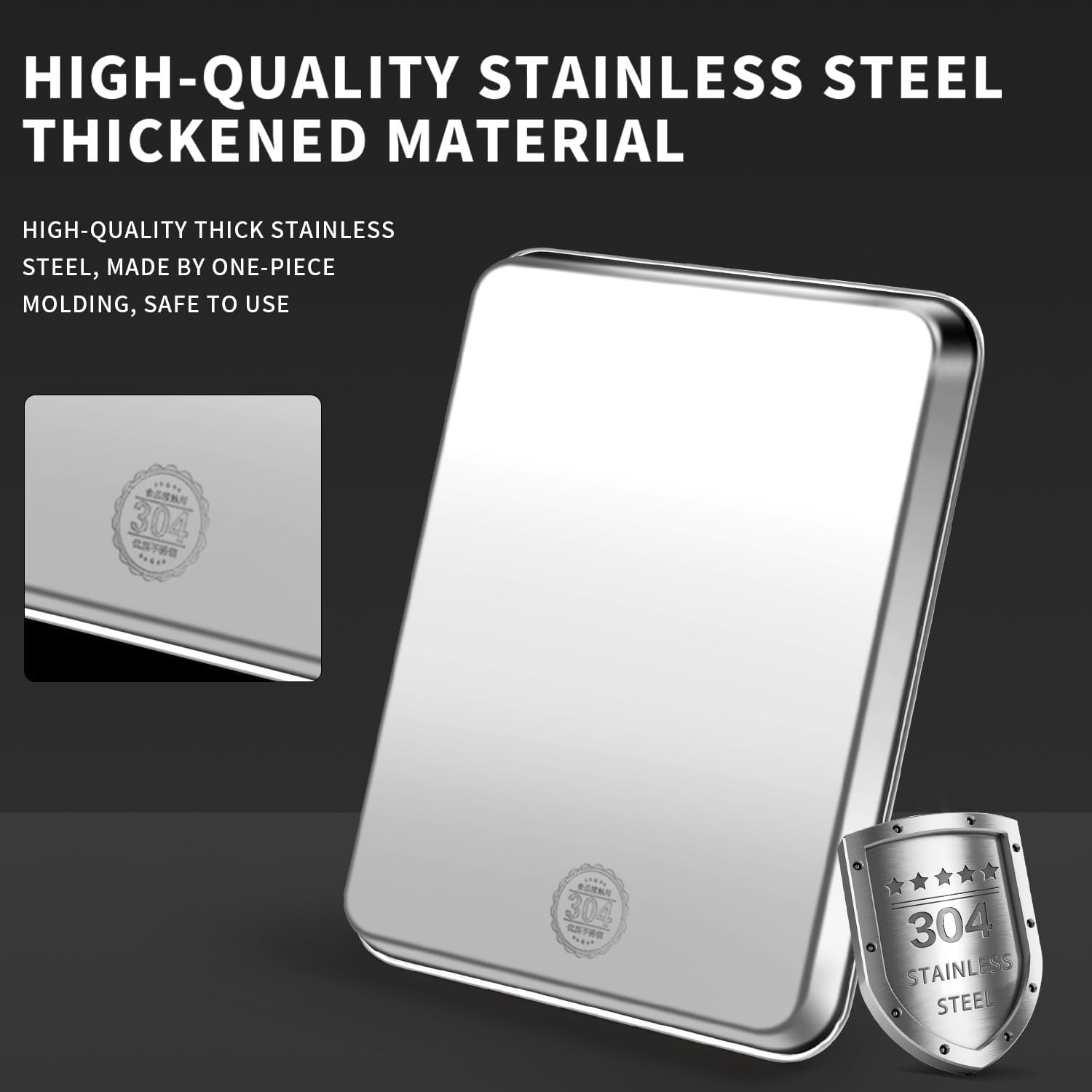 Stainless Steel Drain Tray, Cup & Dish Drying Rack, Drain Board 2 Tier Non Slip Serving Tray with Drainboard Perfect for Sink, Coffee Table, Outdoor (12.5 x 9.8 x 0.98 in)