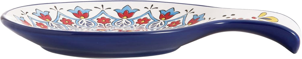 Bico Boho Totem Spoon Rest for Stove Top, Ceramic Spoon Holder for Kitchen Counter, Easy to Clean Coffee Spoon Rest Dishwasher Safe, Kitchen Cooking Utensil Rest for Ladles Spatula