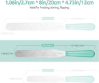 U-Taste 8in Cake Icing Spatula: Flexible Decorating Frosting Knife with Straight Thinner Stainless Steel Blade, Smooth Spreading Tools with Comfortable PP Handle for Cookie, Cream, Cupcake (Aqua Sky)