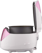 CUCKOO CR-0631F 6-Cup (Uncooked) / 12-Cup (Cooked) Micom Rice Cooker with Nonstick Inner Pot, 7 Menu Modes, LCD Display, Fuzzy Logic Tech, Auto Clean (White/Pink)