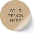 100 Custom Vinyl Stickers - Upload Your own Image, Text, Design, Logo - Personalized Logo Labels for Handmade, Packaging, Bottle, Jars, Candle, Brand Stickers (Brown, 3x3)