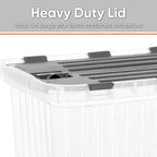Superio 26 L Deep Storage Container with Hinged Lid (2 Pack)