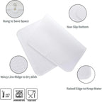 Silicone Dish Drying Mat for Multiple Usage,Easy clean,Eco-friendly,Heat-resistant Silicone Mat for Kitchen Counter or Sink,Refrigerator or Drawer Liner Translucent 3XL 28 inches x 18 inches