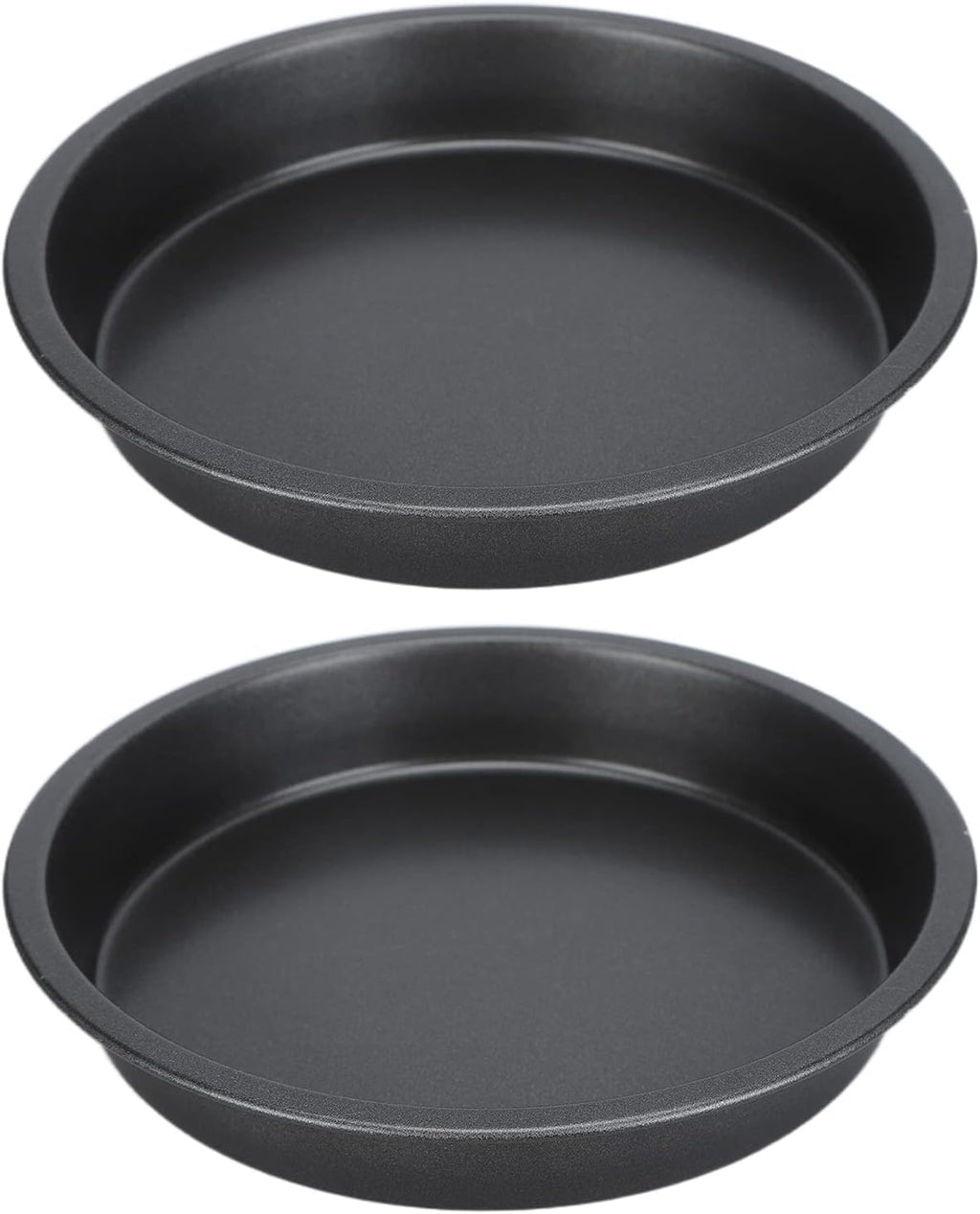 2Pcs Pizza Pan, 6in/9in/10in/12in Deep Dish Round Pizza Pan for Oven, Non Stick Thickened Carbon Steel Baking Pan for Home Kitchen, Dishwasher Safe(6in)