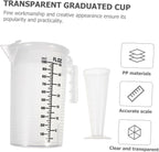 iplusmile 2Pcs Plastic Measuring Cups with Lids Liquid Measuring Jug Set 6.88X6.69X4.52 Inches Kitchen Tools for Motor Oil and Cooking